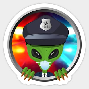 Alien police Sticker